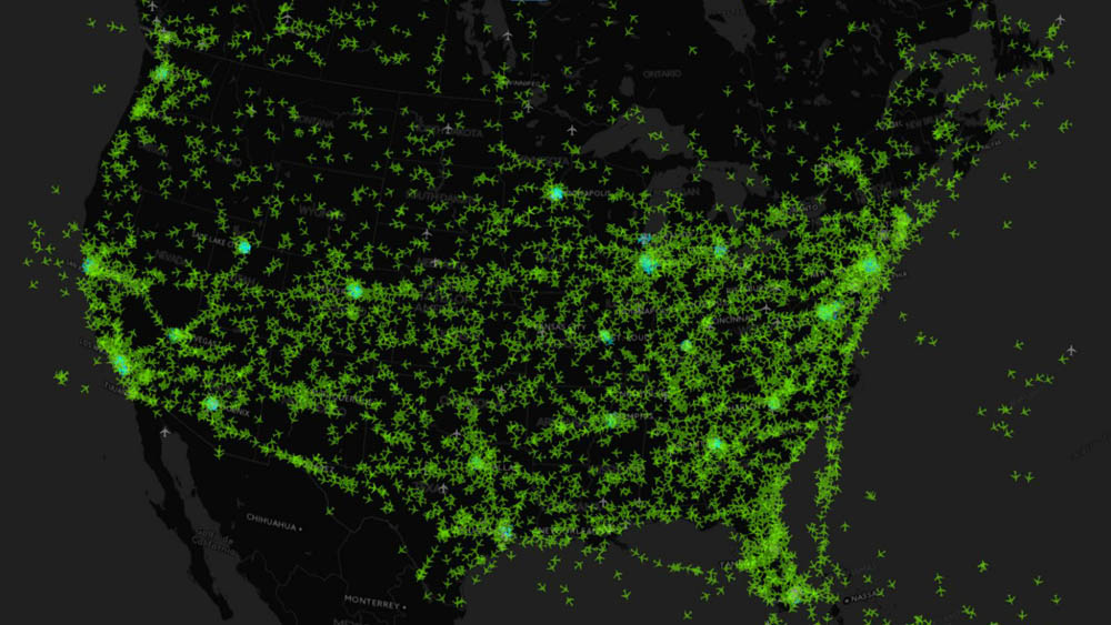 Air traffic control map